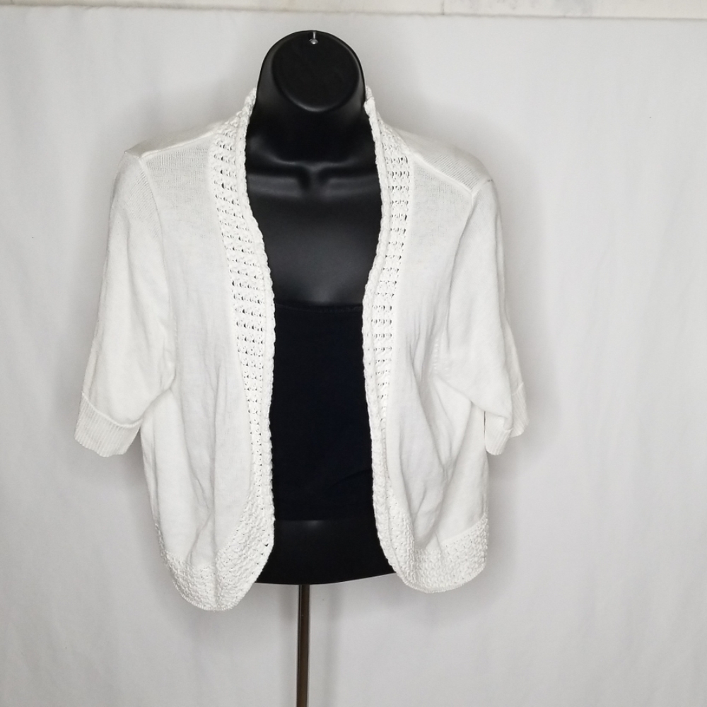 Croft & Barrow white open sweater. Xl